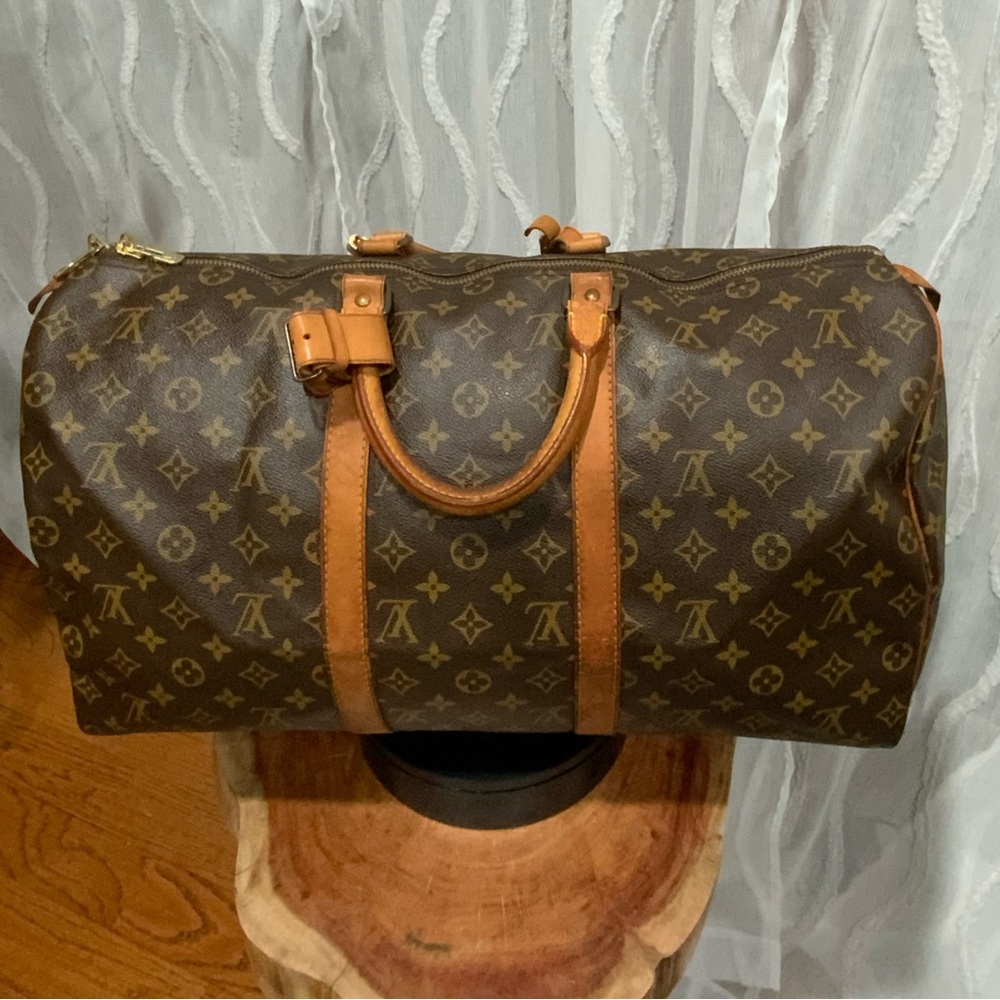 Louis Vuitton Keepall 50 Travel Duffle Bag 1999 w/ Lock Key #307 Vintage - Picture 8 of 14